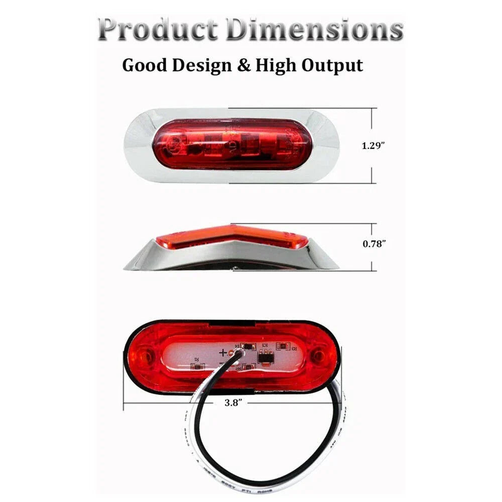 2 x Red/Green LED Boat Navigation Light Deck Waterproof Bow Pontoon Lights 12-24V