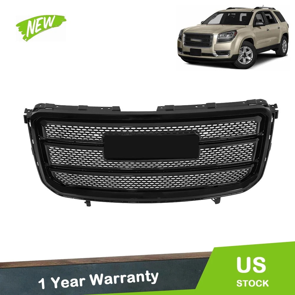 Front Center Mesh Grille for GMC Acadia Denali (2013–2016) - Bright Black