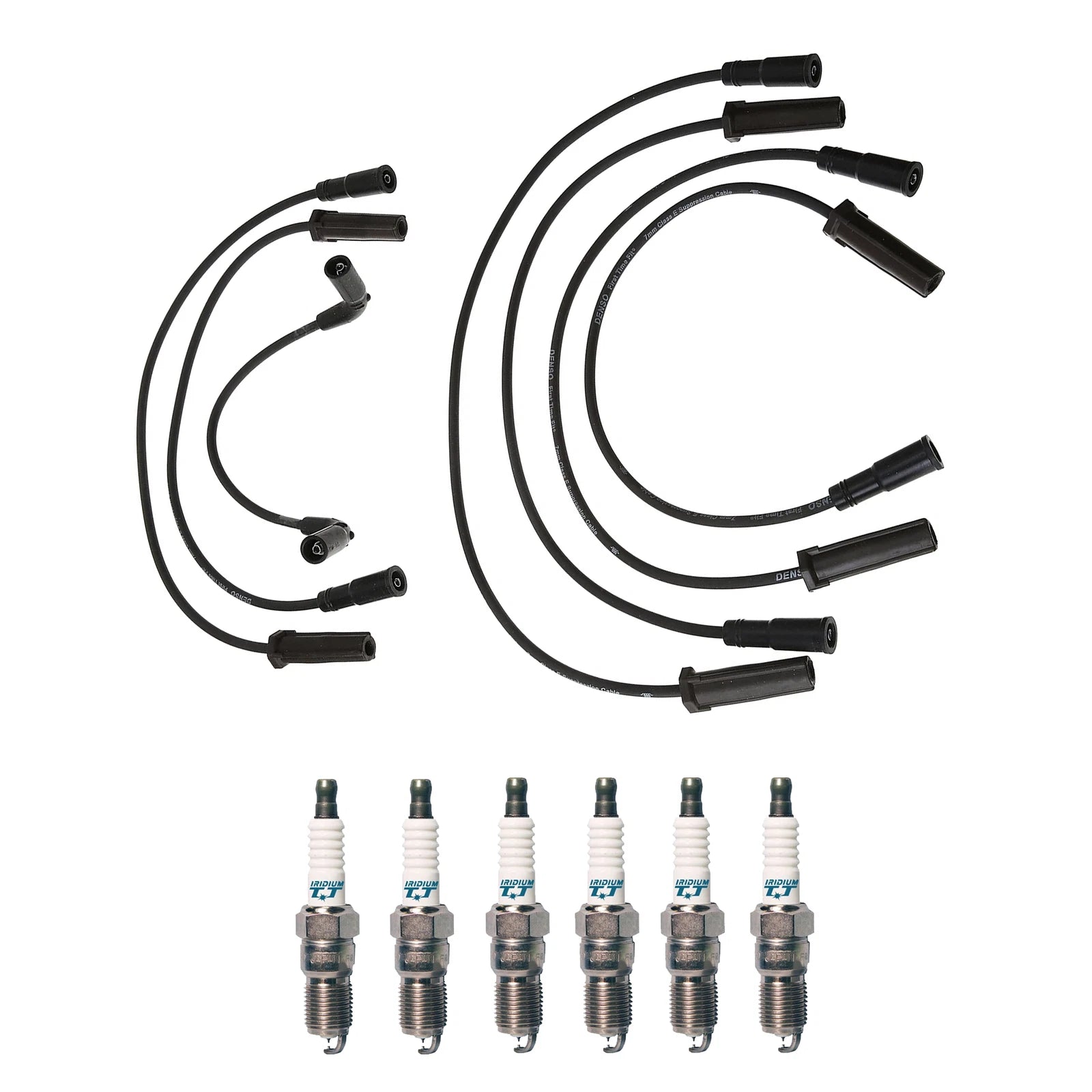 Denso Wire Set & 6 Iridium TT Spark Plugs for Chevy GMC 4.3L (VIN W)