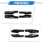 Set of 4 Roof Rack Side Rails End Covers for Toyota Land Cruiser (2008–2021) Black