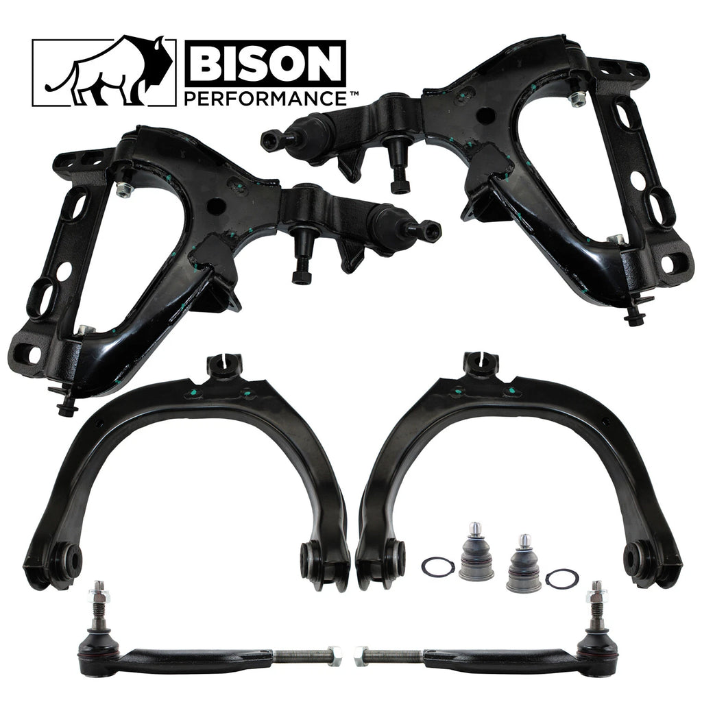 8pc Front Control Arms Assemblies & Tie Rods Kit for Chevy GMC
