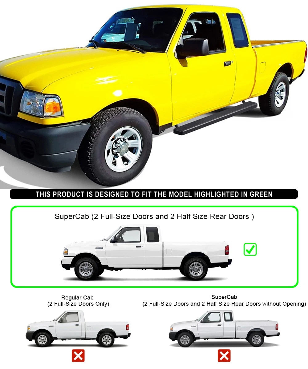 iBoard Running Boards for Ford Ranger Super Cab (1999-2011)