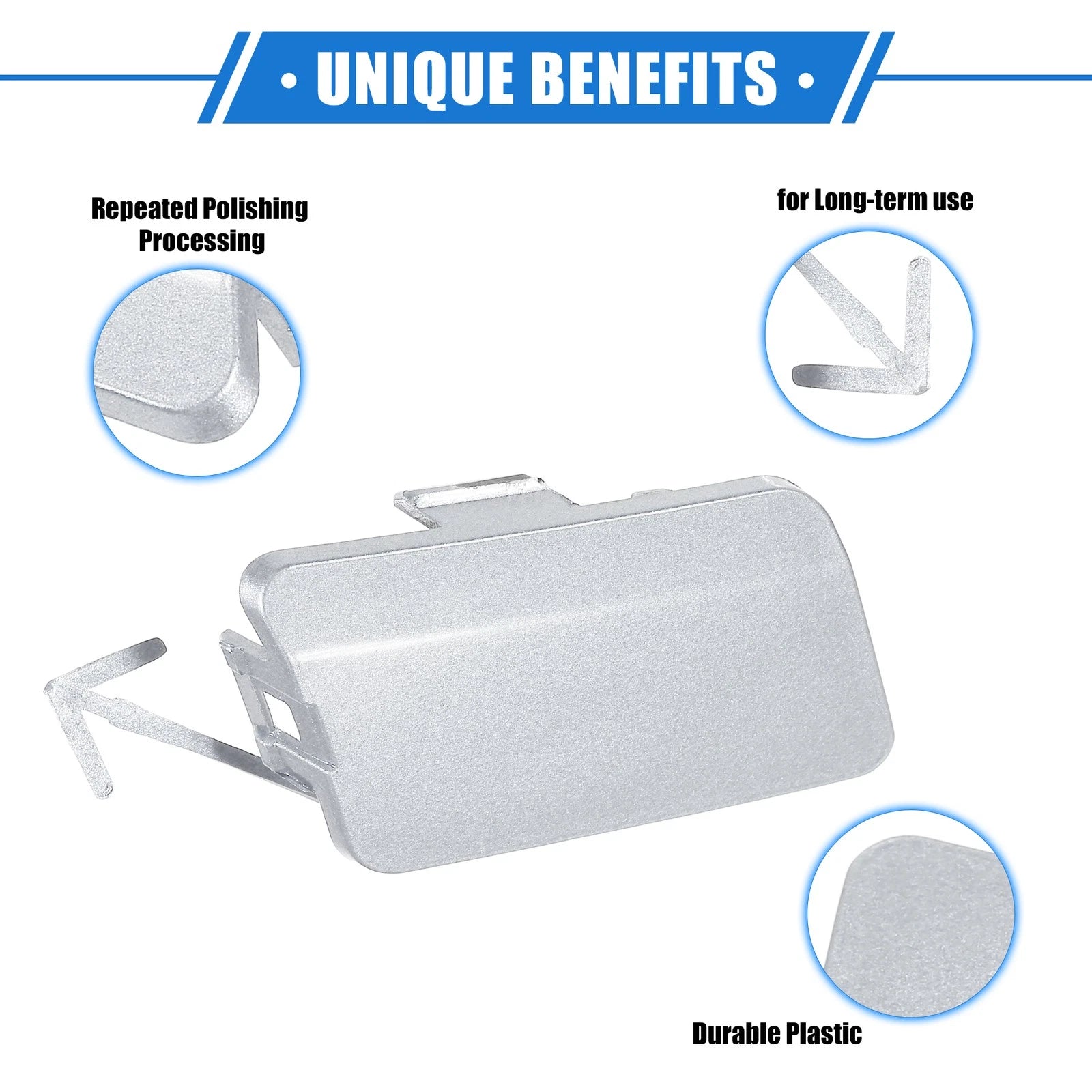 Front Right Bumper Tow Hook Cover for Subaru Forester (2009–2013) Silver Tone