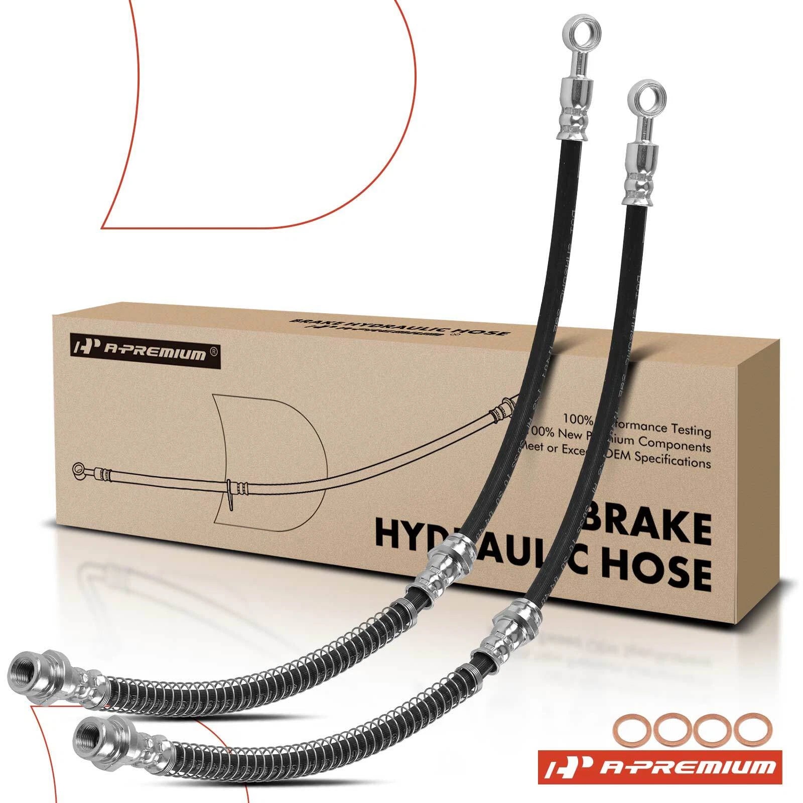 2X Front Brake Hydraulic Hose for Mitsubishi Diamante (1997–2004)