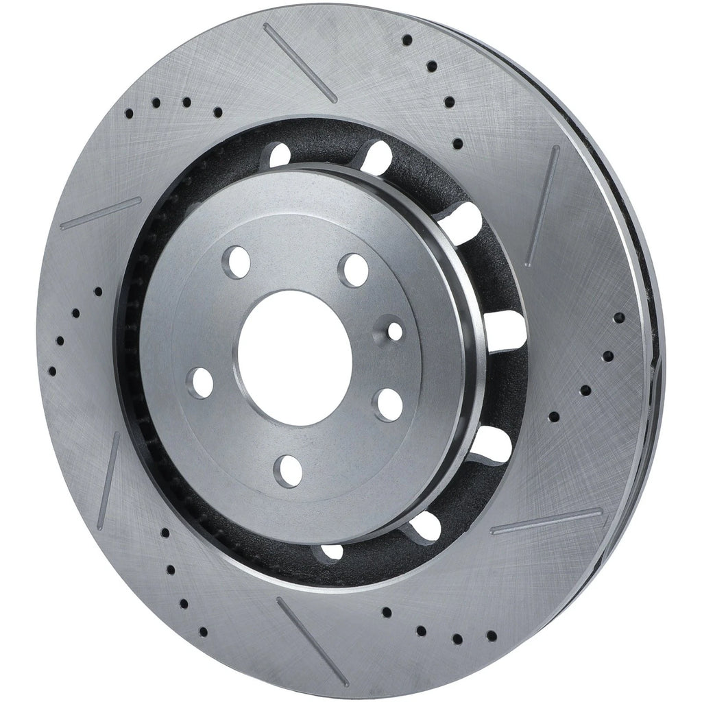 Front Drilled Slotted Brake Rotors for Ford Flex (2013–2016), Lincoln MKS MKT