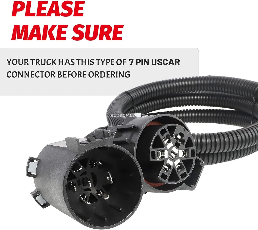 USCAR 7 Pin to 4 Pin Trailer Harness for Chevy Silverado 1500 (2019–2023)