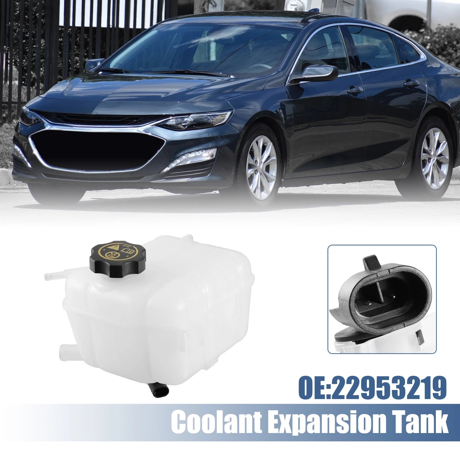 Coolant Radiator Reservoir Tank 22953219 with Cap & Sensor for Chevrolet 