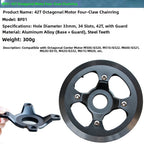 42T Lightweight Aluminum Chainring for BAFANG Drive Motors (33mm Spindle)