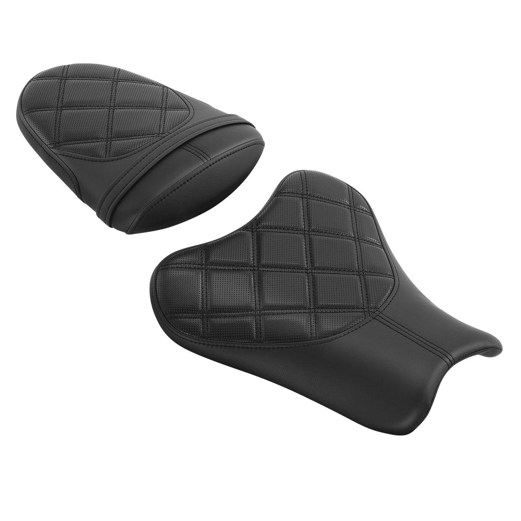 Black Driver Passenger Seat for Suzuki GSXR1000 (2005–2006)