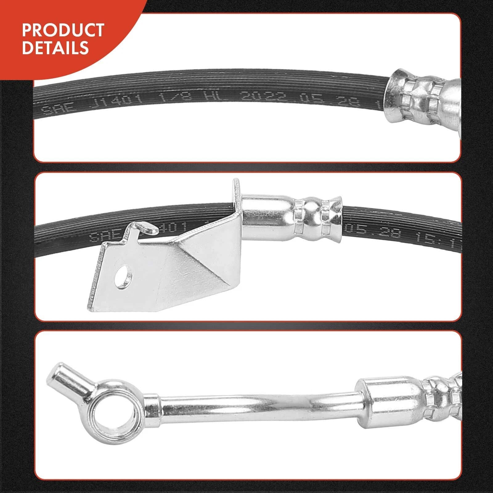 Front Left Brake Hydraulic Hose for Kia Soul (2010–2013)