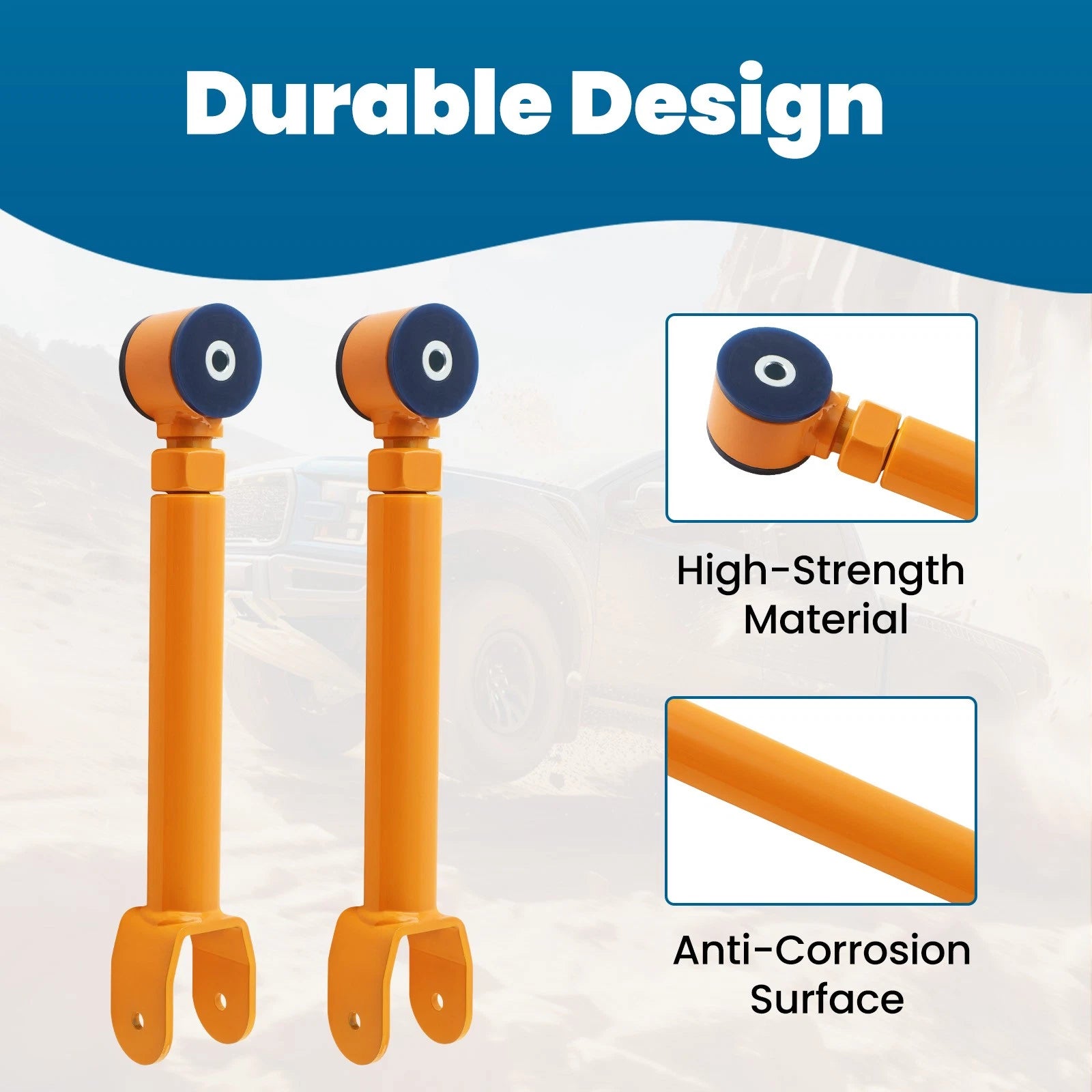 Adjustable Front Upper Control Arms for Jeep Cherokee XJ Wrangler TJ (1984–2006)