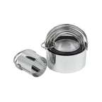 Set of 5 Stainless Steel Cake Rings with Handle for Baking