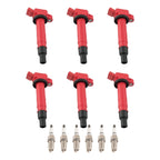 6x Ignition Coil + Spark Plug for Toyota 4Runner Tacoma Tundra FJ Cruiser (2003–2023)