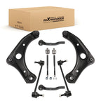 maXpeedingrods 8pcs Front Lower Control Arms Tie Rod For Nissan Versa Note Micra