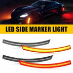 Set of 4 Full LED Turn Signal Side Marker Lights for Chevy Corvette C7 (2014–2019)