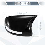 Pair Rearview Mirror Cover Overlay Gloss Black for Honda Civic (2012–2015)