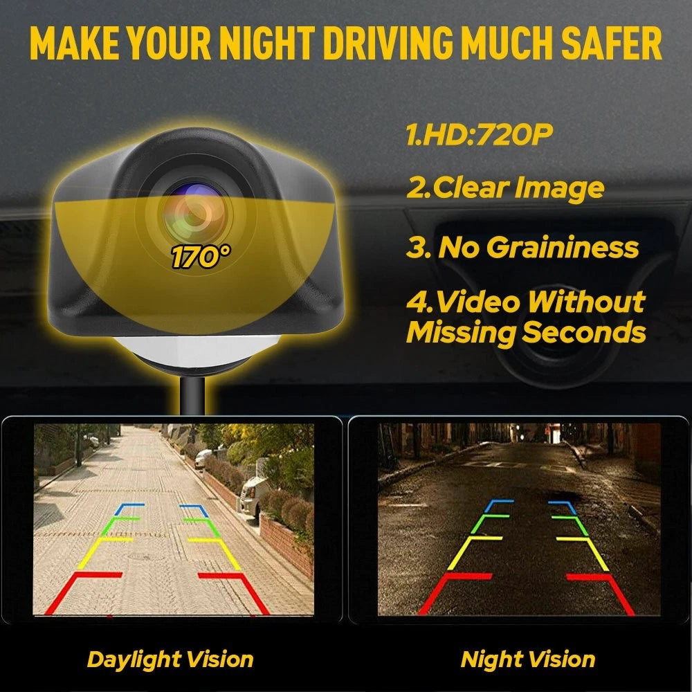 HD Night Vision Rear Camera for Cars (Waterproof, 170°)