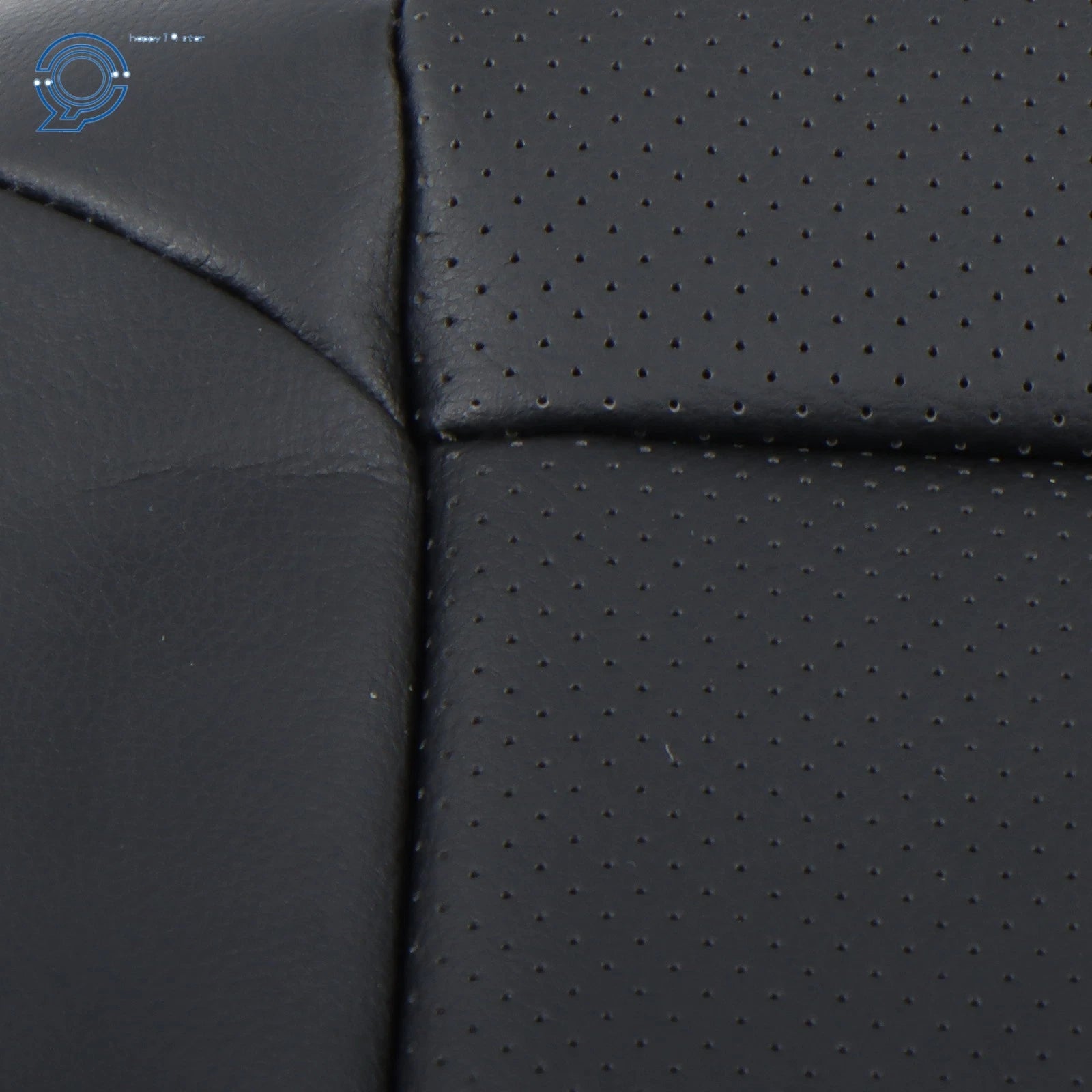 Black Leather Perforated Driver Bottom Seat Cover for Chevy Camaro (2010-2015)