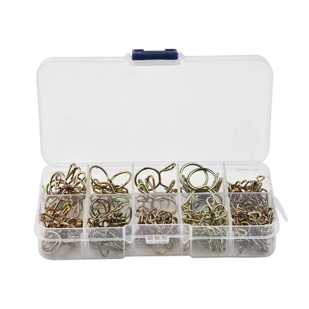 126Pcs 5mm-14mm Spring-Clip Fuel Oil Hose Line Air Tube Clamps Assortment Kit