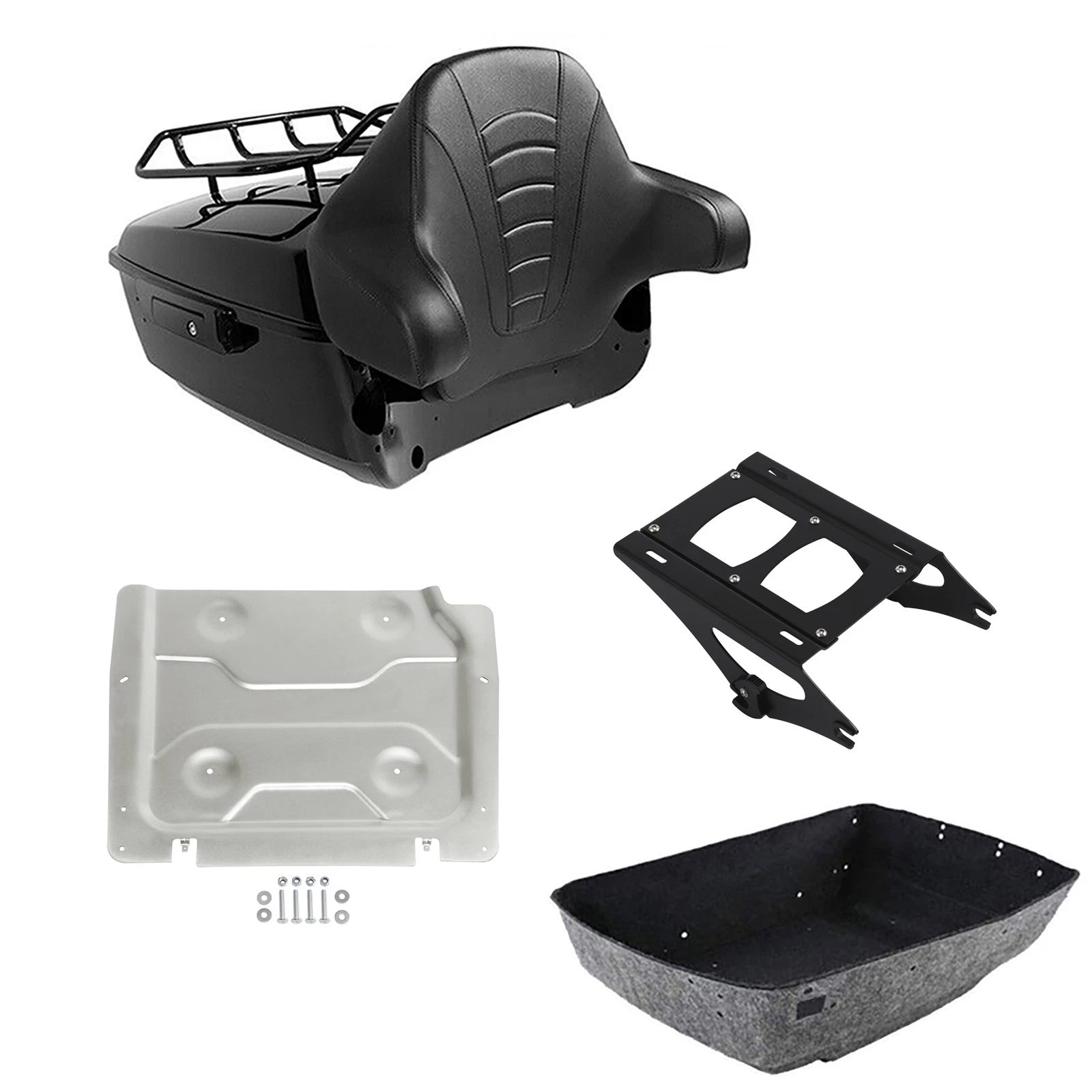 Backrest Pad Mount Rack Plate for Harley Electra Glide (2014–2026)
