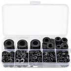 900PCS Black Flat Washers for Universal Applications (Nylon)
