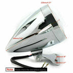 Chrome Bullet Headlight Lamp 4 3/4" for Chopper Bobber Motorcycle