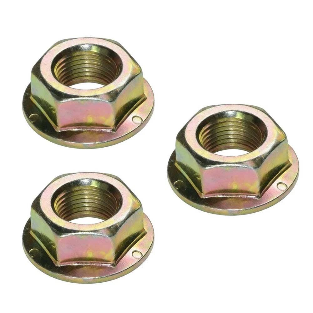 3 Pack Hex Flanged Spindle Nuts for CADET 600 800 Series Mowers (ANSI Compliant)