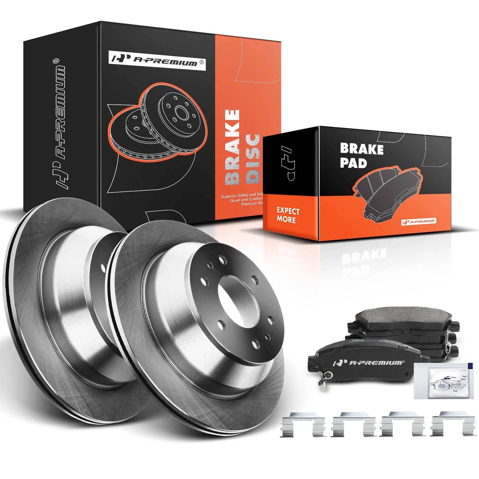Rear Disc Brake Rotors & Ceramic Pads for Chevy Trailblazer (2002–2009)
