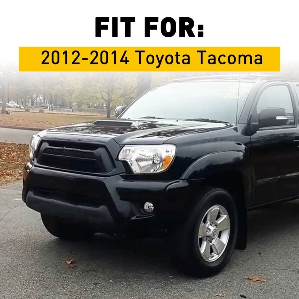 L&R Bumper Grille Headlight Filler Trim Panels for Toyota Tacoma (2012–2014)