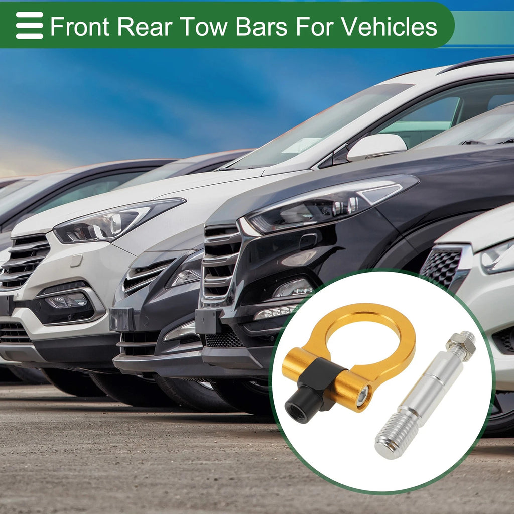Tow Hook Set for Mazda RX8 (2003–2008) 11mm Aluminum Alloy Gold Tone