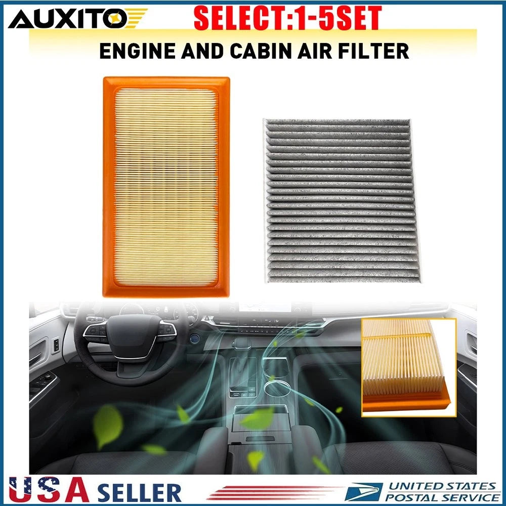 Set of 5 Engine & Carbon Cabin Air Filters for Toyota Avalon Camry Venza