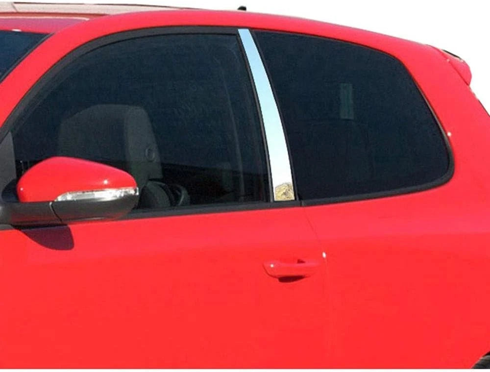 2pc. Luxury FX Stainless Steel Pillar Post Trim for 2006-2009 Volkswagen GTI 3DR