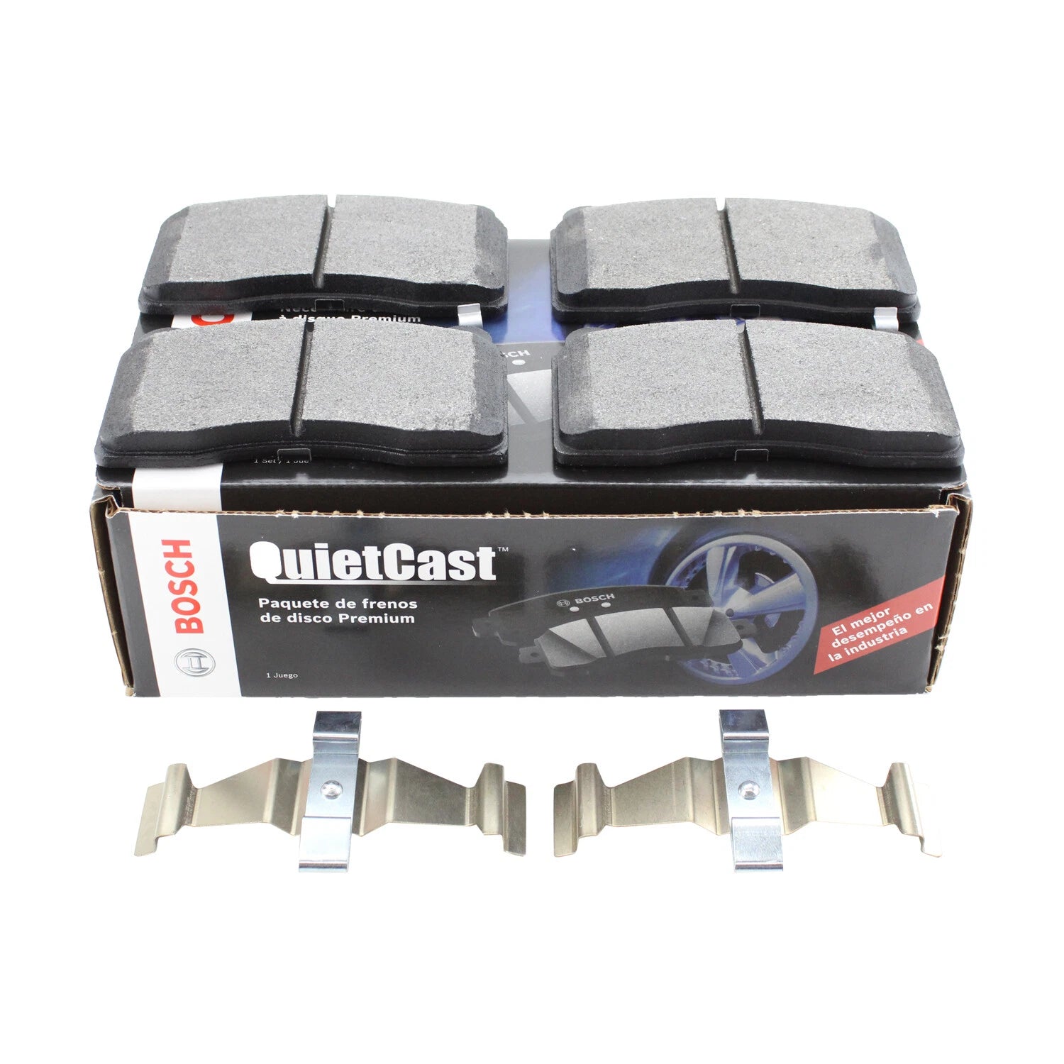 Set of 4 Bosch QuietCast Semi-Metallic Brake Pads for ATS Camaro Lancer BRZ