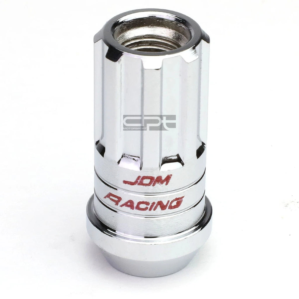 Set of 16 Open-End Aluminum Lug Nuts + Key + Adapter M12x1.5 25mm OD/45mm Tall