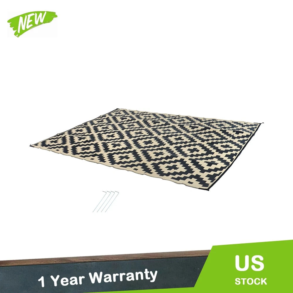 Outdoor Rug for Patio Backyard (9x12 ft)