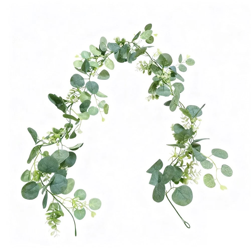 Set of 4 Green Artificial Rattan Vine Plants 180CM for Indoor Decoration
