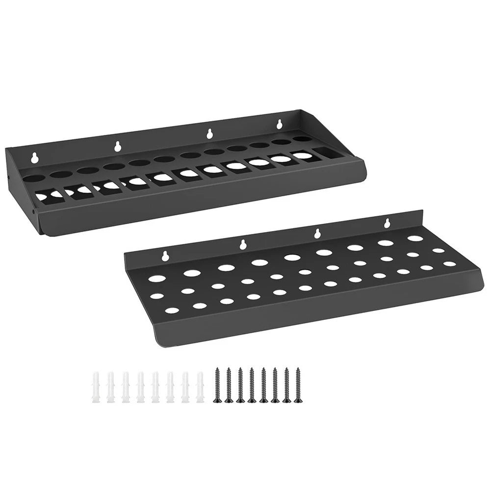 Set of 2 Heavy Duty Wall Mounted Storage Racks for Screwdrivers and Pliers