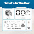 Top End Rebuild Kit with Cylinder Piston Rings Gasket for Honda Foreman TRX520 (2020–2024)