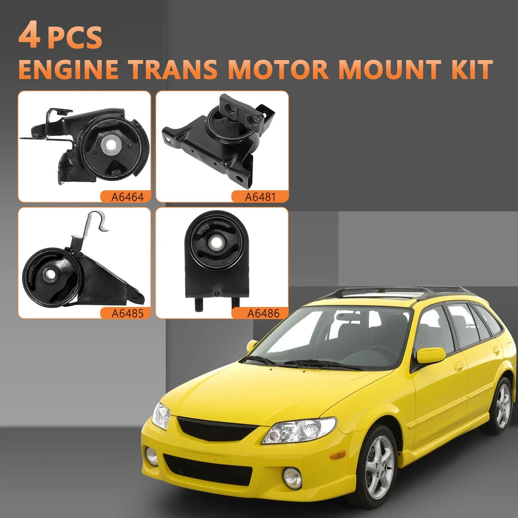 Engine Motor & Trans Mount Set of 4 for Mazda Protege (1999–2003)