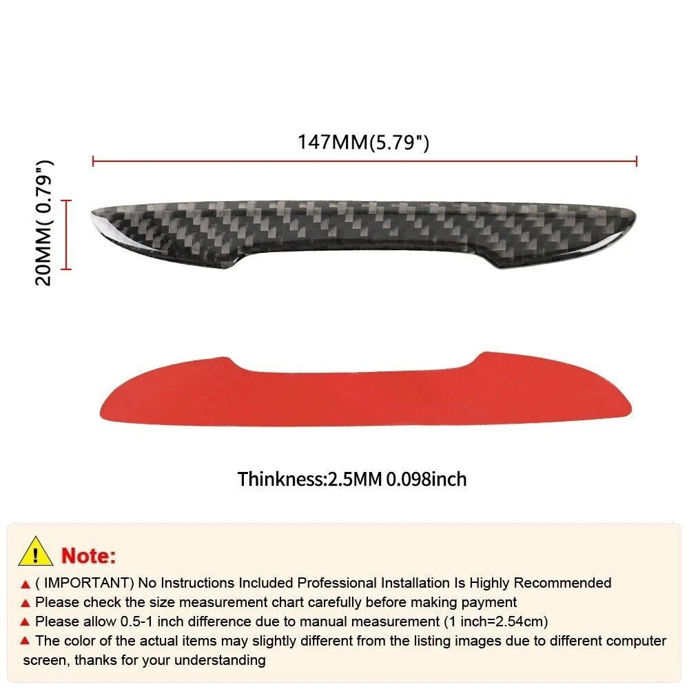 Universal Black Carbon Fiber Side Door Edge Protection Trim Guards