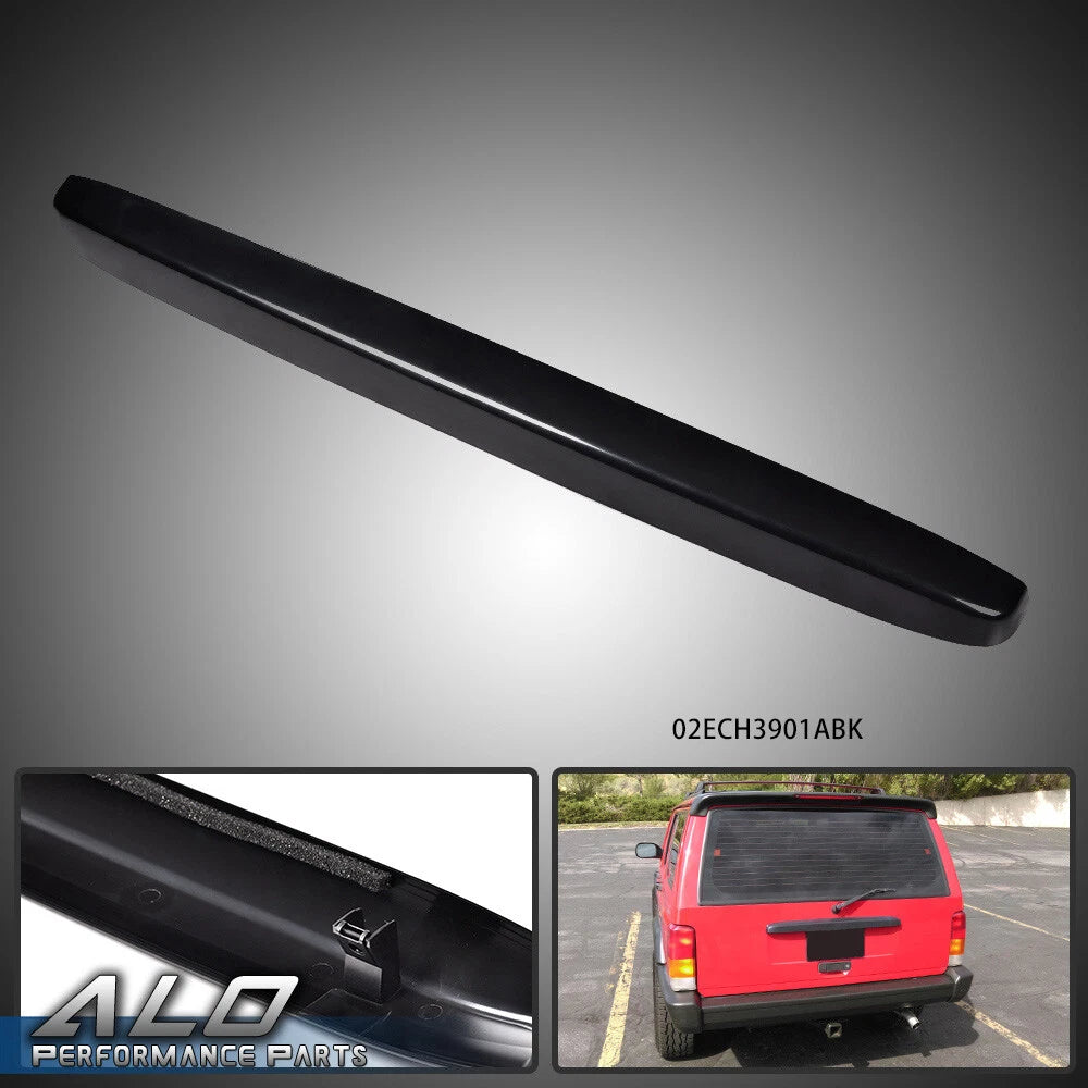 Rear License Plate Lamp Light Cover for Jeep Cherokee (1997–2001) Gloss Black
