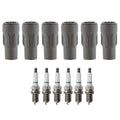 Set of 6 Denso Iridium Power Spark Plugs & Coil Boots for Dodge Nitro (2010–2011)