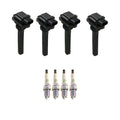 Set of 4 NGK Ignition Coils & Platinum Spark Plugs for Suzuki Esteem Tracker Vitara (L4)