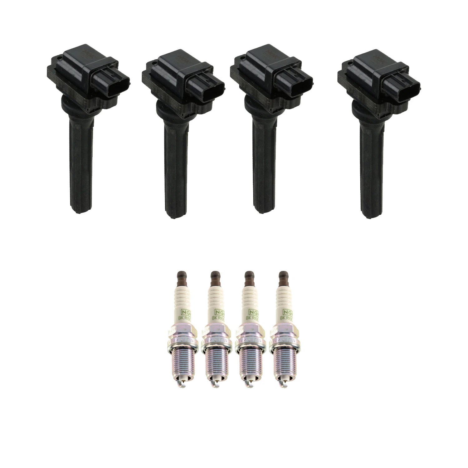 Set of 4 NGK Ignition Coils & Platinum Spark Plugs for Suzuki Esteem Tracker Vitara (L4)