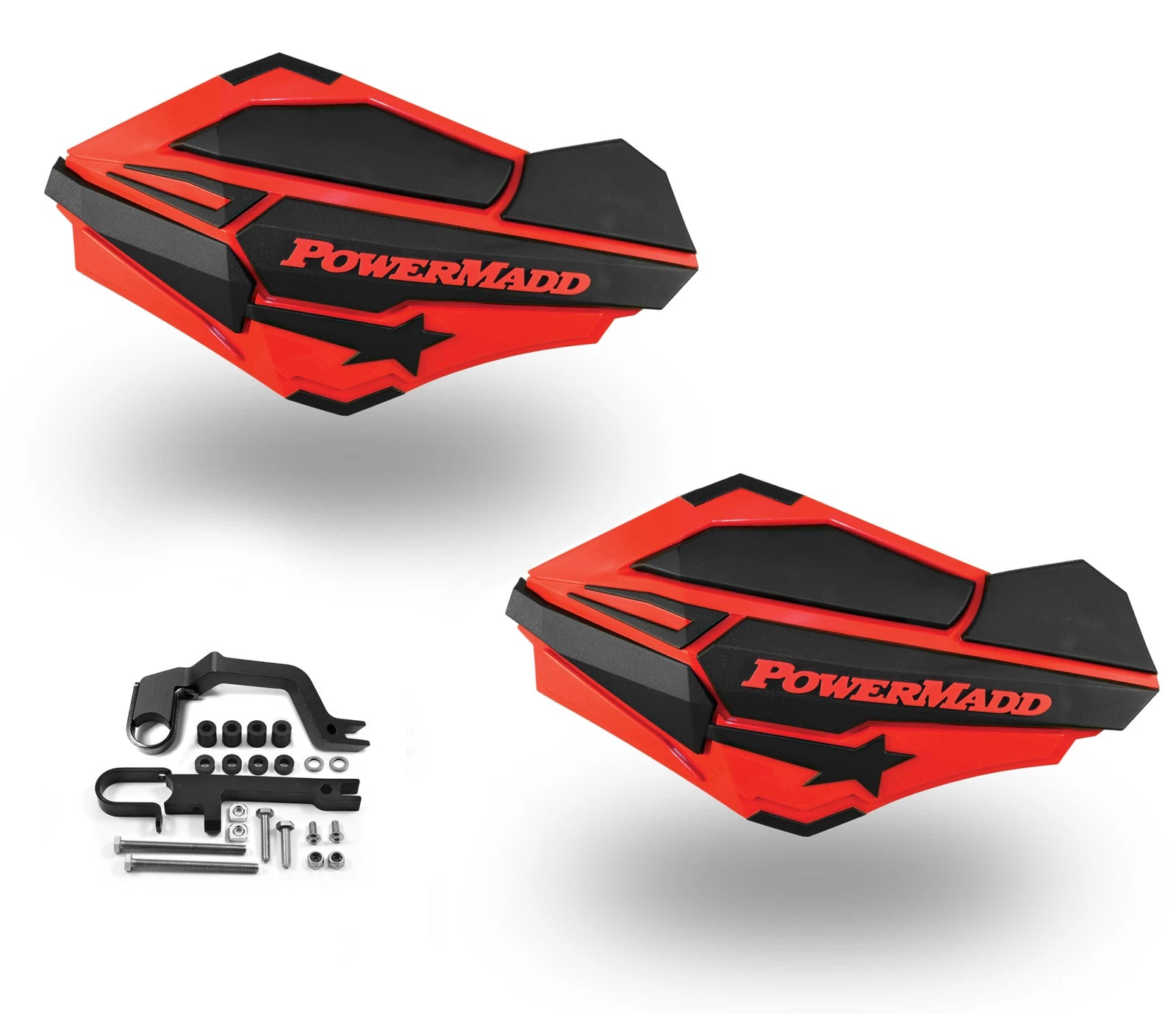 Powermadd Sentinel Handguards for Snowmobile (Red/Black)