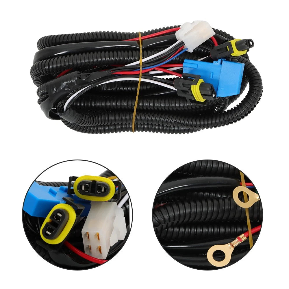 Clear Fog Lights with Wiring Harness for Toyota RAV4 (2009â2012)