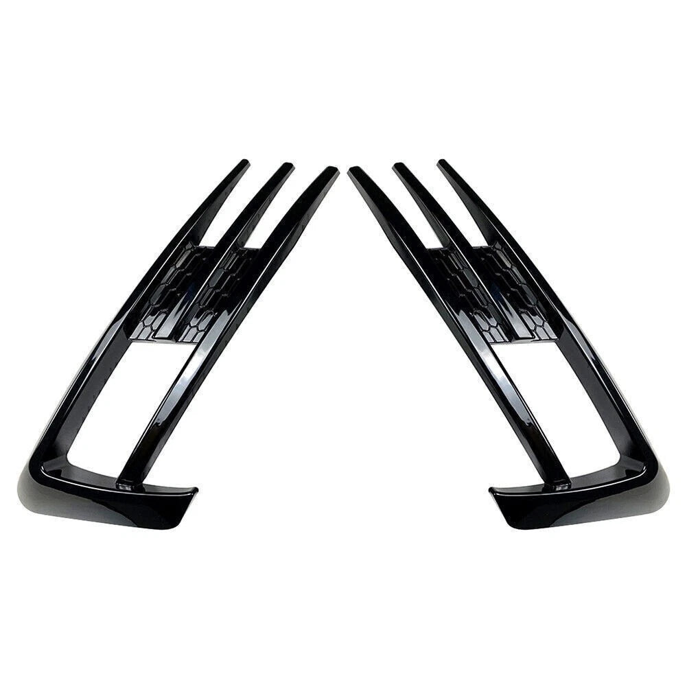 Fog Light Lamp Cover Bumper Grille Trim for VW Golf 7 MK7 (2013–2016) - Black Pair