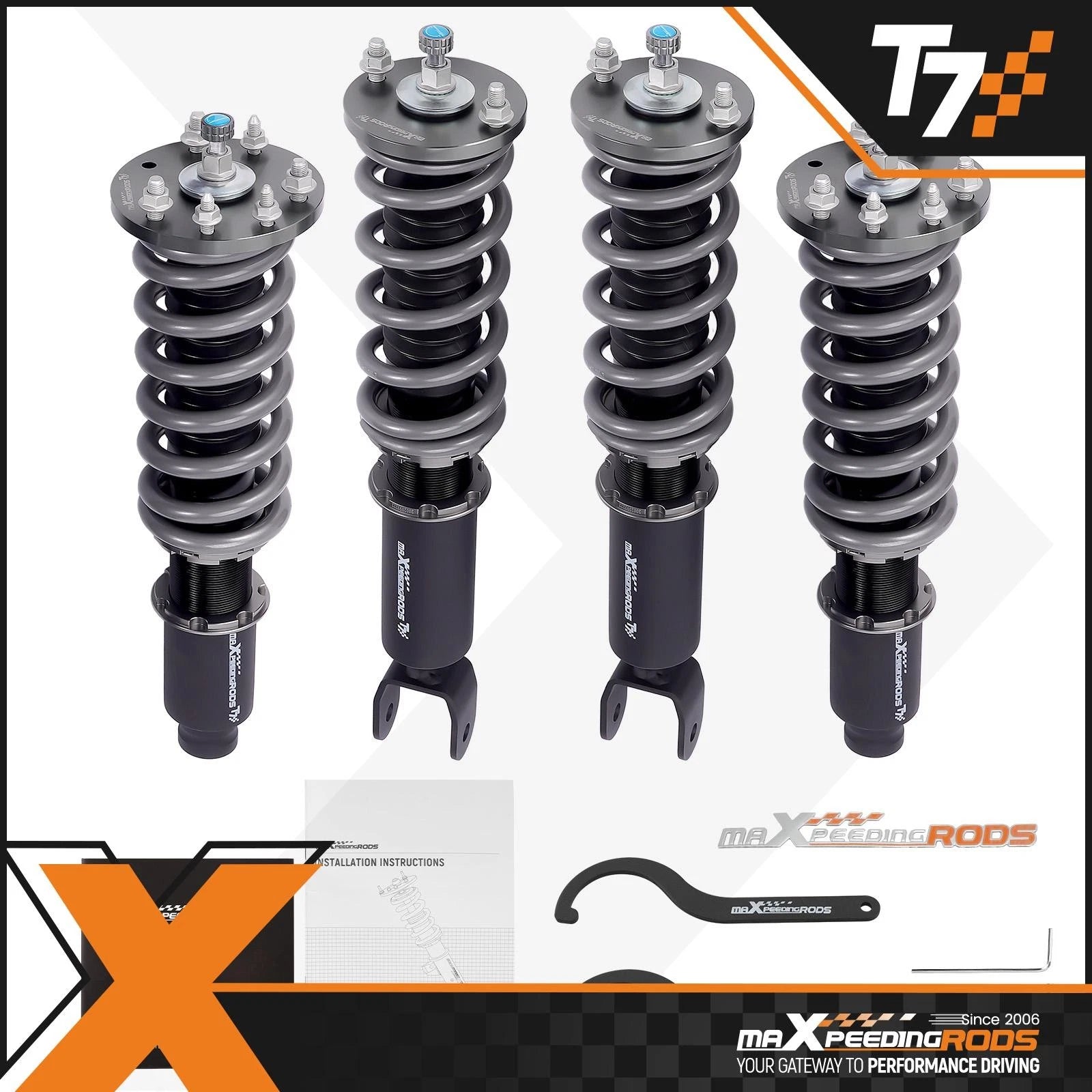 24-Way Adjustable Racing Coilovers for Honda Accord (2008–2012)