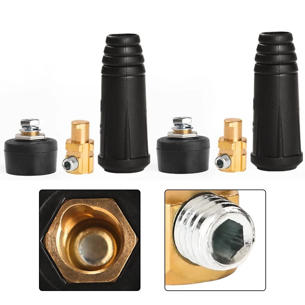 Set of 4 Male Cable Connectors for Welding Machine