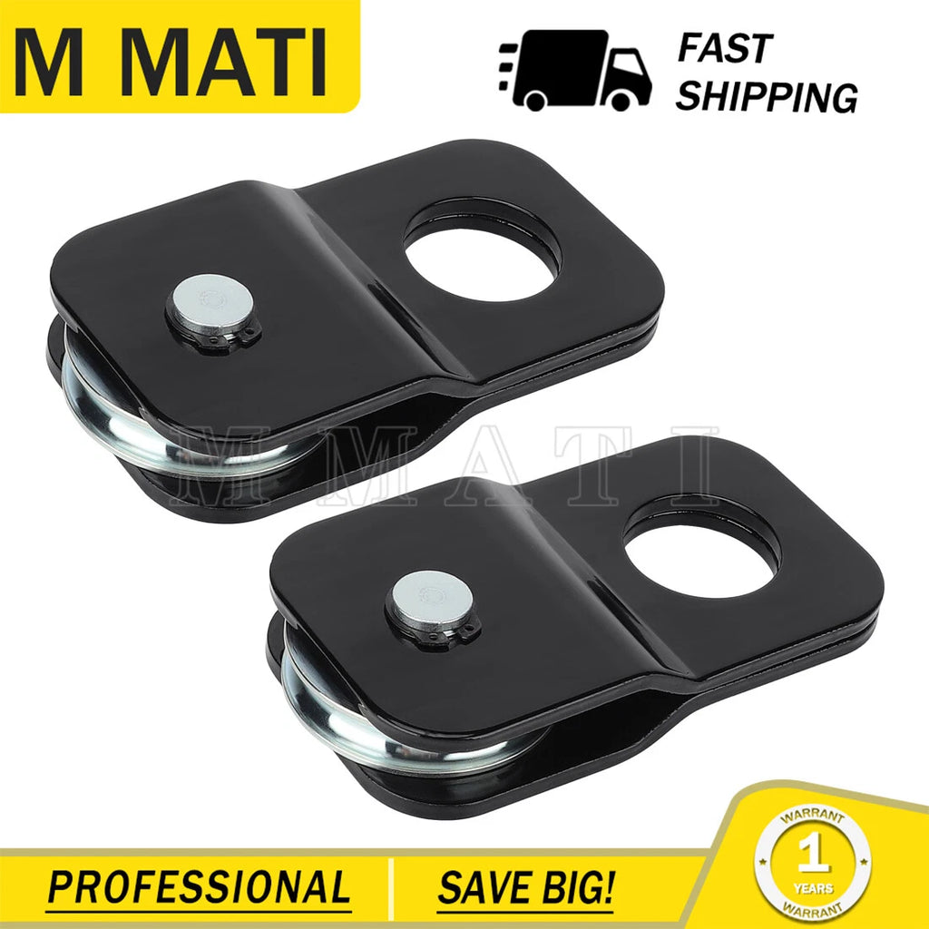 2X Snatch Blocks 4 Ton Recovery Winch Pulley for ATV UTV (8000lbs)